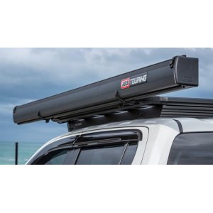 ARB melna alumīnija izvelkamā nojume ar apgaismojumu, 2m