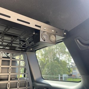 ALPINE SER TWIN PWER SCKT MNT SUITS ALPINE SER STORAGE SHELF