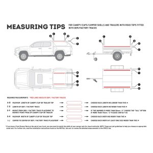 Truck Canopy or Trailer with OEM Track Slimline II Rack Kit / 1345mm(W) X 1156mm(L)