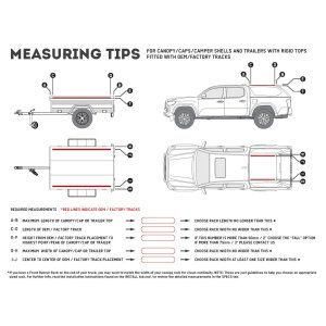 Truck Canopy or Trailer with OEM Track Slimline II Rack Kit / Tall / 1345mm(W) X 2772mm(L)