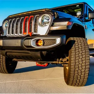 JL JK WRANGLER QUATRO FOG MOUNTS 1 PIECE BUMPER.