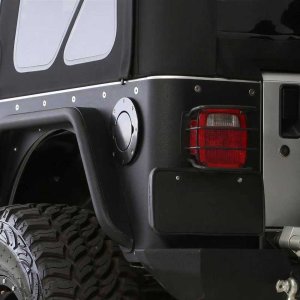 Gas cover aluminium black Smittybilt