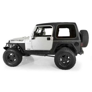 Gas cover aluminium black Smittybilt