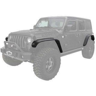 Front and rear fender flares standard coverage RealTruck Bushwacker Flat Style