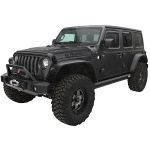 Front and rear fender flares standard coverage RealTruck Bushwacker Flat Style
