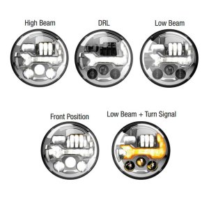 Headlights LED chorme front 7" JW Speaker 8700 Evo 3