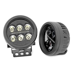 LED lights 3,5" round Amber DRL Rough Country Black Series