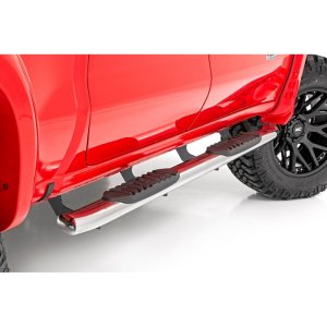 Oval nerf steps stainless Rough Country Crew Cab