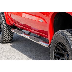 Oval nerf steps stainless Rough Country Crew Cab