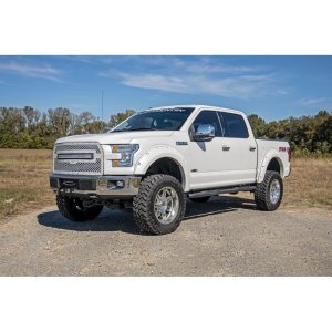 Oval nerf steps black Rough Country Crew Cab