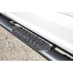 Oval nerf steps black Rough Country Crew Cab