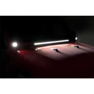 LED lights 2" square white DRL Rough Country Black Series