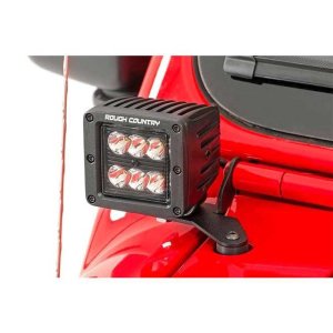 LED lights 2" square white DRL Rough Country Black Series