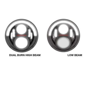 Headlights LED black front 7" JW Speaker 8700 Evolution J2 Series