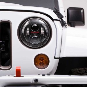 Headlights LED black front 7" JW Speaker 8700 Evolution J2 Series