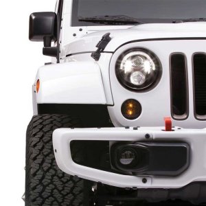 Headlights LED black front 7" JW Speaker 8700 Evolution J2 Series