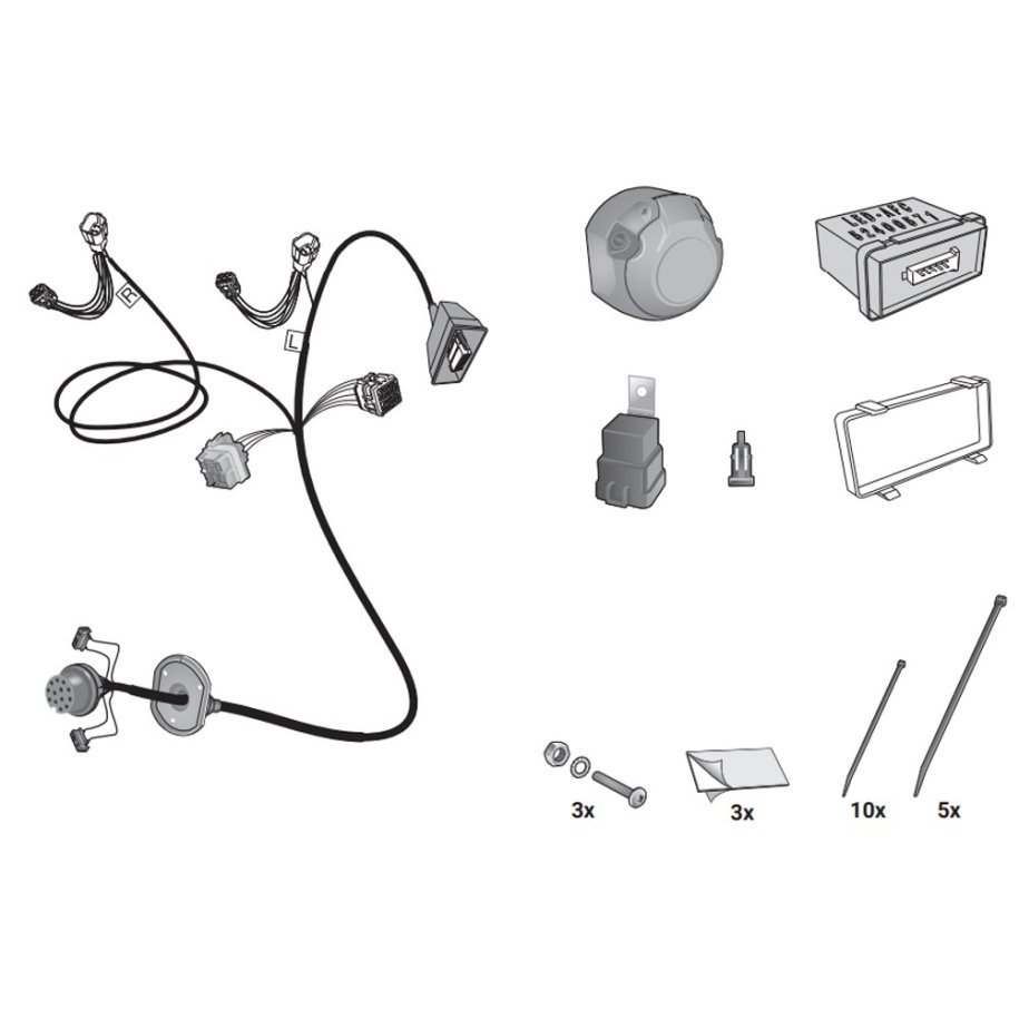Hitch receiver wiring harness 13 PIN HAK-SYSTEM