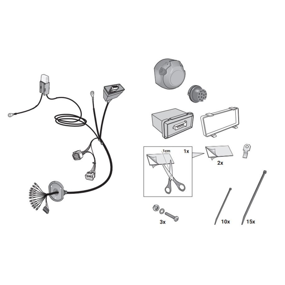 Hitch receiver wiring harness 13 PIN HAK-SYSTEM