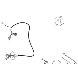 Hitch receiver wiring harness 7 PIN HAK-SYSTEM