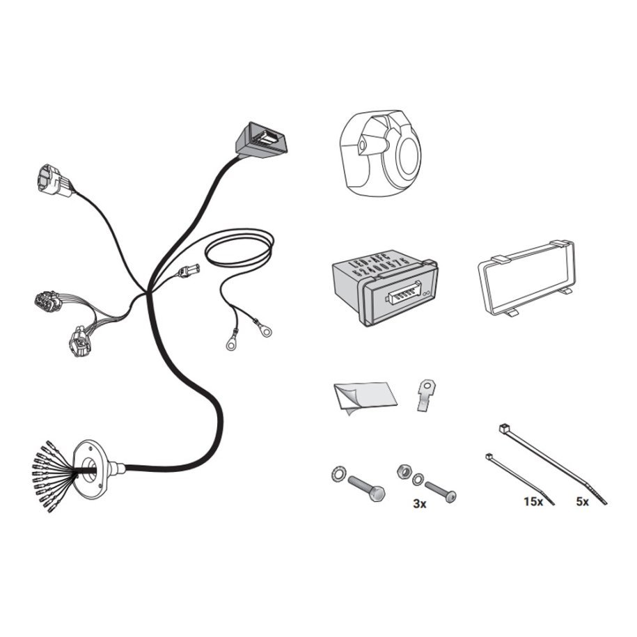 Hitch receiver wiring harness 13 PIN HAK-SYSTEM