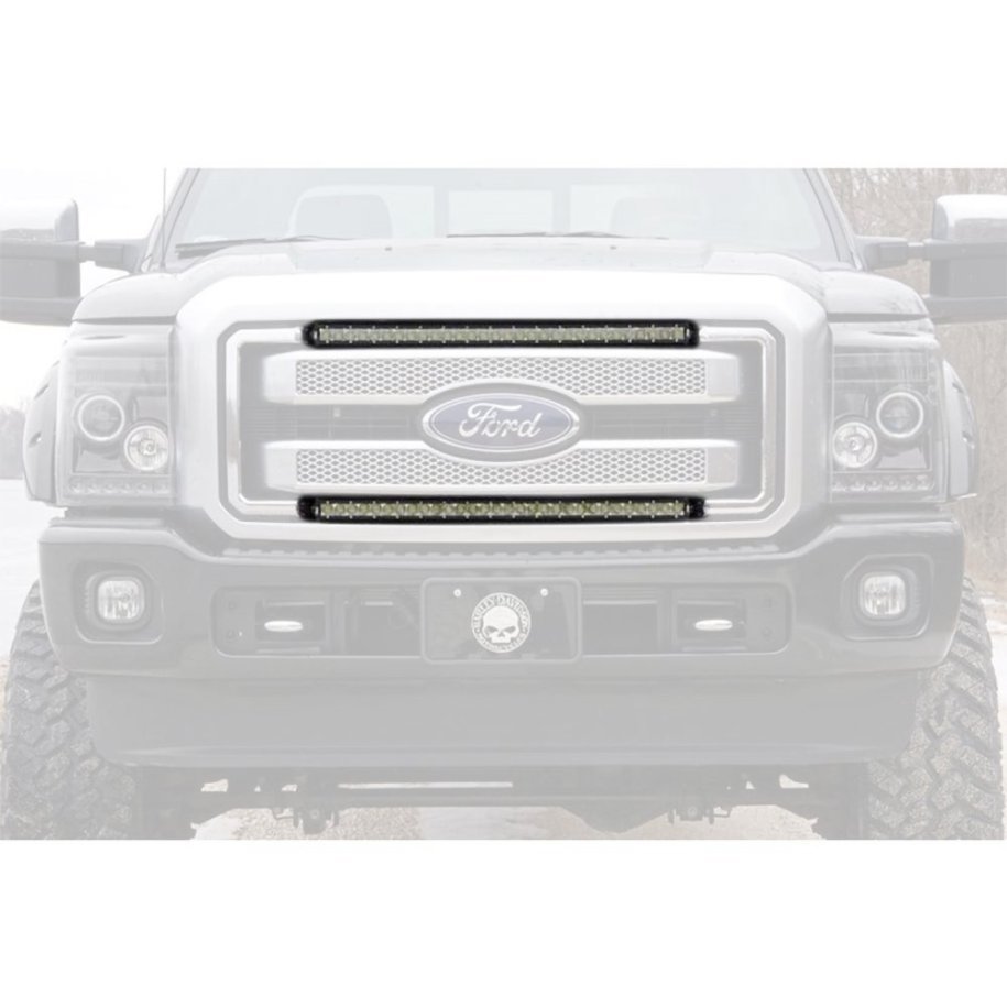 LED light bars 30" dual row for grille spot Rough Country Black Series