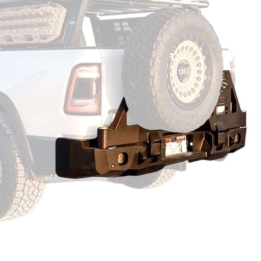 Rear bumper with Dual Swing Tyre Carrier Expedition One RangeMax