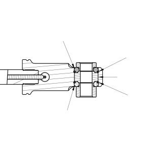 Steering stabilizer mount repair kit FOX