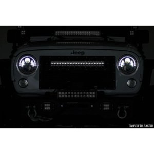 LED light bar 12" dual row white DRL spot/flood Rough Country Black Series