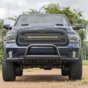 Mesh grille with 30" dual row LED light bar Black Series Rough Country