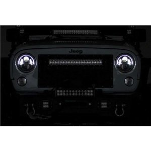 LED light bar 50" dual row curved white DRL spot/flood Rough Country Black Series