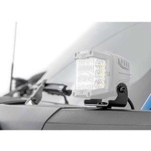 LED lights 2" square white DRL Rough Country Black Series