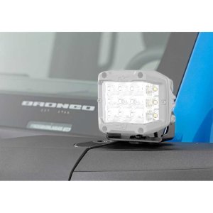 LED lights 2" square white DRL Rough Country Black Series