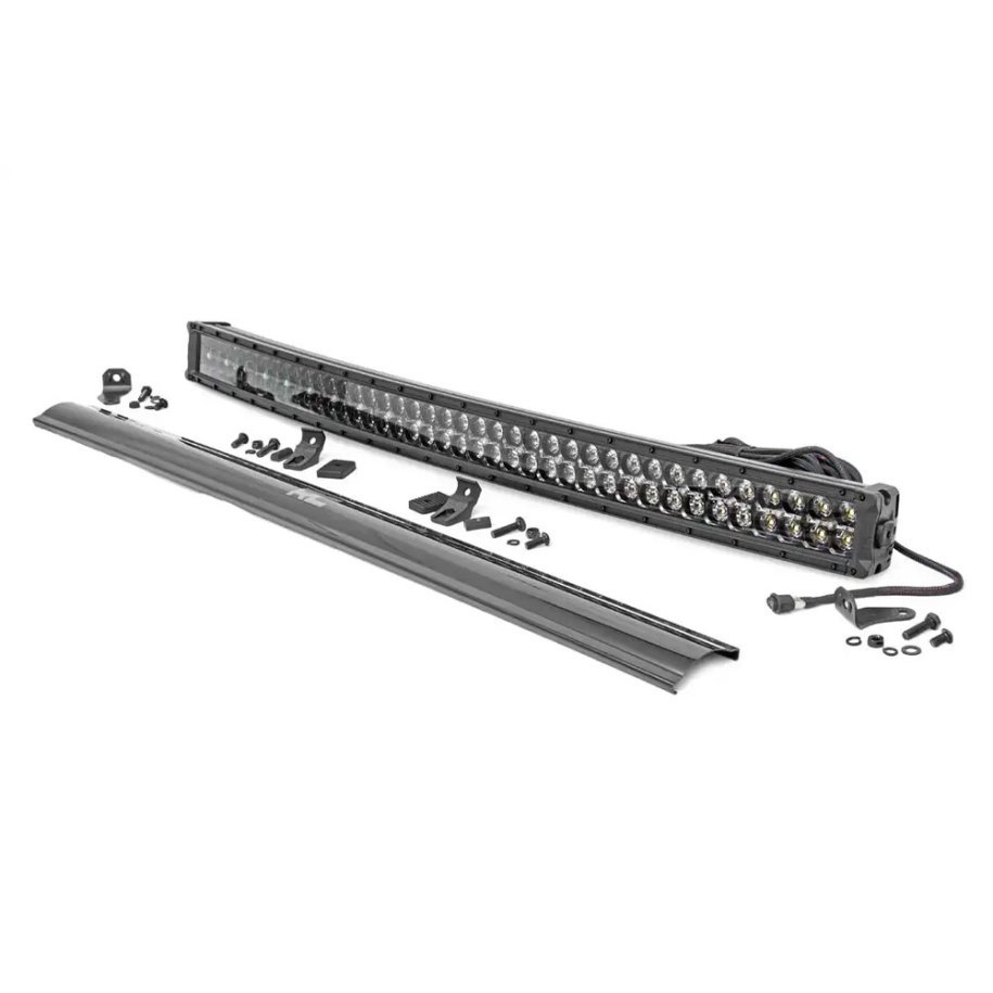 LED light bar 40" dual row curved white DRL spot/flood Rough Country Black Series