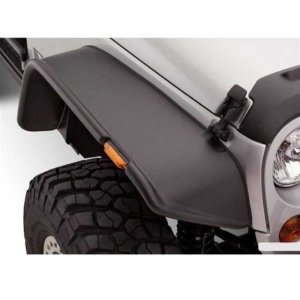 Front and rear fender flares standard coverage RealTruck Bushwacker Flat Style