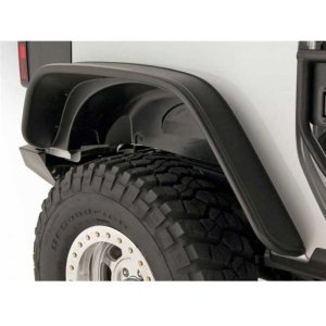 Front and rear fender flares standard coverage RealTruck Bushwacker Flat Style