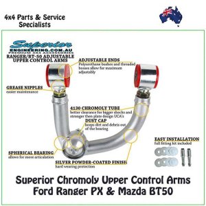 Upper adjustable control arm kit Superior Engineering Lift 0-6"