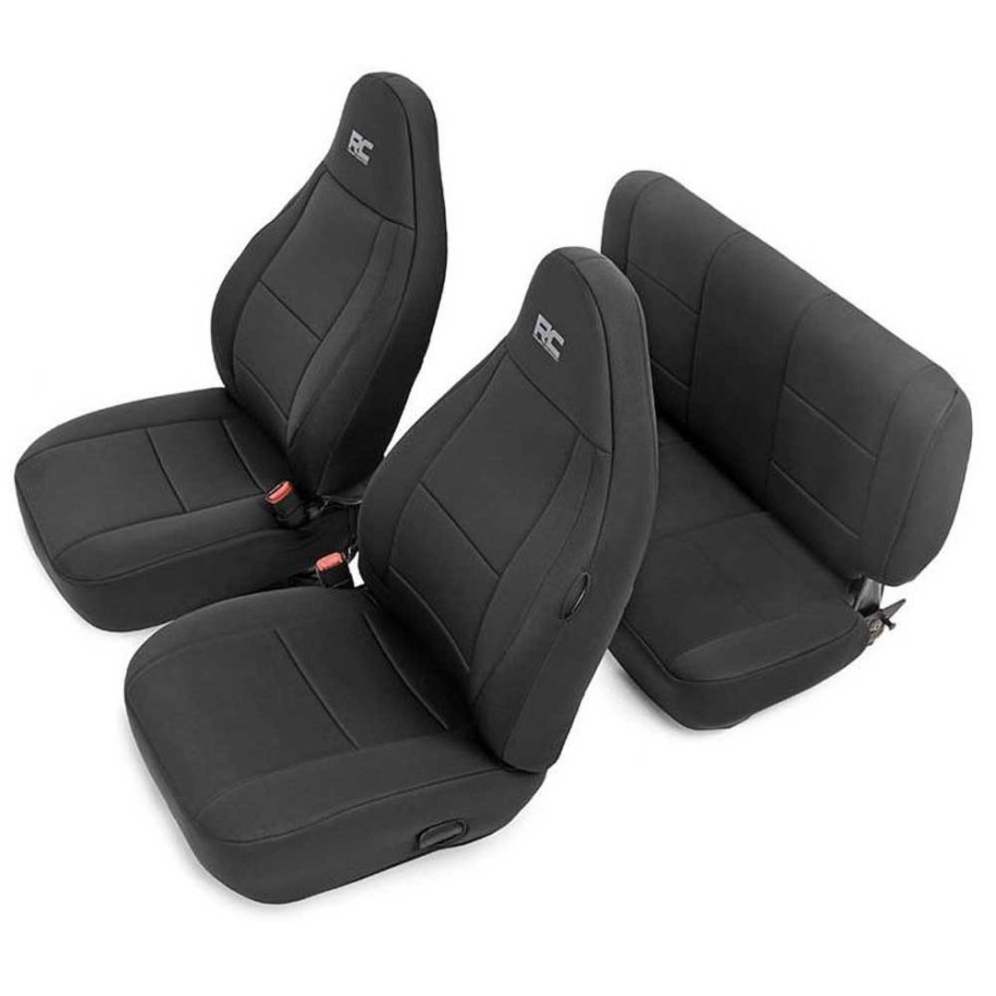 Seat cover set neoprene black Rough Country