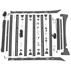 Roof rack system with front and rear LED light bar 40" Rough Country