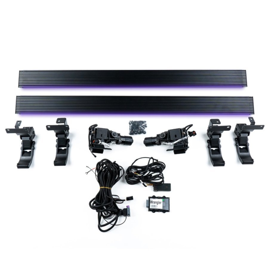 Electric side steps with LED OFD GEN2