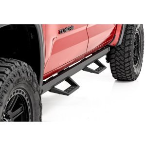 Side steps adjustable aluminum Rough Country SRL2 Crew Cab