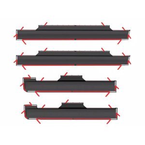 Front sill/side panels RealTruck Bushwacker Rocker Super Crew Cab